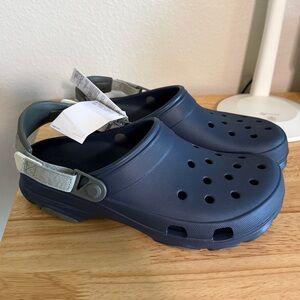 CROCS Unisex Navy Blue All Terrain Shoe, Velcro Strap, M Size 10, W Size 12, NWT